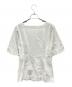 DRIES VAN NOTEN (ドリスヴァンノッテン) スクエアネック半袖カットソー ホワイト サイズ:S：10000円