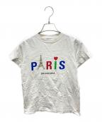 BALENCIAGAバレンシアガ）の古着「Paris Love T-shirt　パリスラブTシャツ」｜ホワイト
