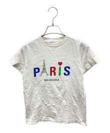 BALENCIAGA（バレンシアガ）の古着「Paris Love T-shirt　パリスラブTシャツ」｜ホワイト