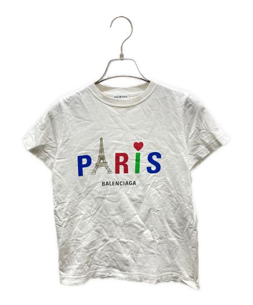 BALENCIAGA（バレンシアガ）BALENCIAGA (バレンシアガ) Paris Love T-shirt　パリスラブTシャツ ホワイト サイズ:XSの古着・服飾アイテム