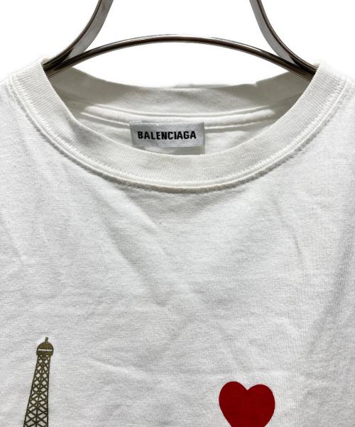 BALENCIAGA（バレンシアガ）BALENCIAGA (バレンシアガ) Paris Love T-shirt　パリスラブTシャツ ホワイト サイズ:XSの古着・服飾アイテム