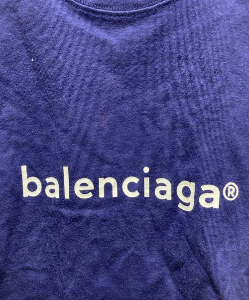 BALENCIAGA（バレンシアガ）BALENCIAGA (バレンシアガ) Logo Medium Fit Tee　ロゴミディアムフィットTシャツ ネイビー サイズ:Sの古着・服飾アイテム