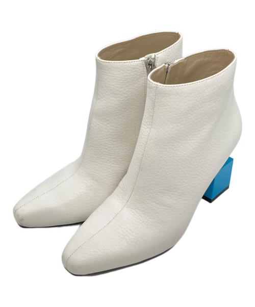 UNITED NUDE（ユナイテッドヌード）UNITED NUDE (ユナイテッドヌード) CUBE BOOTIE MID　キューブブーティー ホワイト サイズ:36の古着・服飾アイテム