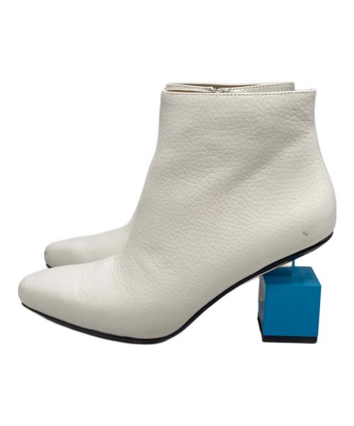 UNITED NUDE（ユナイテッドヌード）UNITED NUDE (ユナイテッドヌード) CUBE BOOTIE MID　キューブブーティー ホワイト サイズ:36の古着・服飾アイテム