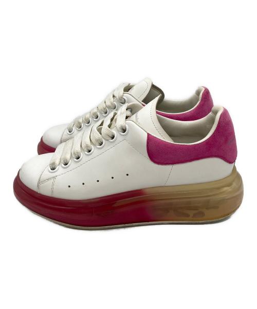 ALEXANDER McQUEEN（アレキサンダーマックイーン）ALEXANDER McQUEEN (アレキサンダーマックイーン) クリアソールローカットスニーカー ホワイト×ピンク サイズ:35の古着・服飾アイテム