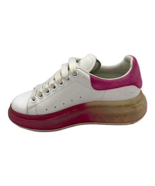 ALEXANDER McQUEEN（アレキサンダーマックイーン）ALEXANDER McQUEEN (アレキサンダーマックイーン) クリアソールローカットスニーカー ホワイト×ピンク サイズ:35の古着・服飾アイテム