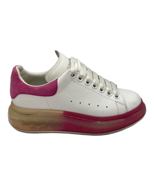 ALEXANDER McQUEEN（アレキサンダーマックイーン）ALEXANDER McQUEEN (アレキサンダーマックイーン) クリアソールローカットスニーカー ホワイト×ピンク サイズ:35の古着・服飾アイテム