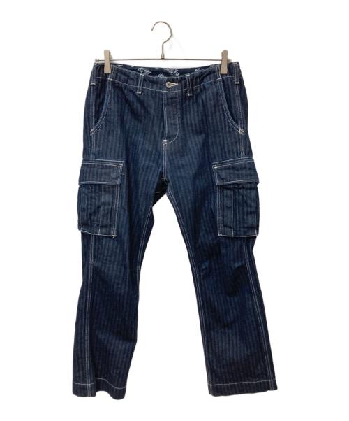 MOMOTARO JEANS（桃太郎ジーンズ）MOMOTARO JEANS (桃太郎ジーンズ) 出陣ヘリンボーンカーゴパンツ インディゴ サイズ:W30の古着・服飾アイテム