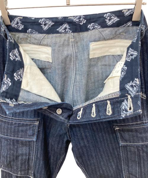 MOMOTARO JEANS（桃太郎ジーンズ）MOMOTARO JEANS (桃太郎ジーンズ) 出陣ヘリンボーンカーゴパンツ インディゴ サイズ:W30の古着・服飾アイテム