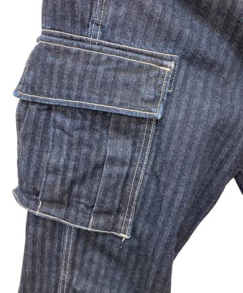 MOMOTARO JEANS（桃太郎ジーンズ）MOMOTARO JEANS (桃太郎ジーンズ) 出陣ヘリンボーンカーゴパンツ インディゴ サイズ:W30の古着・服飾アイテム