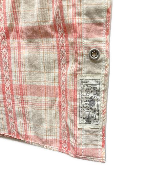 RRL（ダブルアールエル）RRL (ダブルアールエル) チェックウエスタンロングスリーブシャツ ピンク サイズ:XSの古着・服飾アイテム