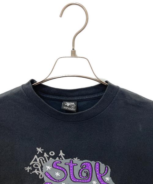 stussy（ステューシー）stussy (ステューシー) プリントTシャツ ブラック サイズ:Ｍの古着・服飾アイテム