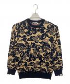 A BATHING APEアベイシングエイプ）の古着「ASIA CAMO KNIT SWEATER」｜ネイビー