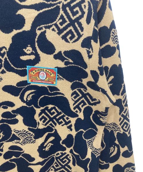 A BATHING APE（アベイシングエイプ）A BATHING APE (アベイシングエイプ) ASIA CAMO KNIT SWEATER ネイビー サイズ:XLの古着・服飾アイテム