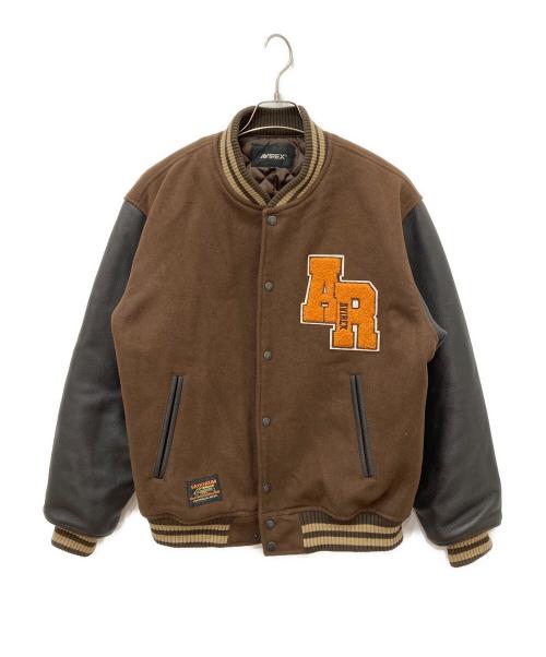 AVIREX（アヴィレックス）AVIREX (アヴィレックス) KOOKUM VARSITY JACKET ブラウン サイズ:Lの古着・服飾アイテム