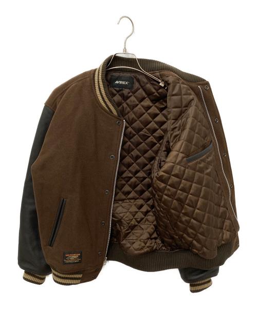 AVIREX（アヴィレックス）AVIREX (アヴィレックス) KOOKUM VARSITY JACKET ブラウン サイズ:Lの古着・服飾アイテム