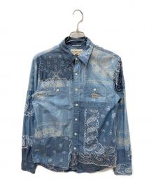 Denim & Supply Ralph Lauren（デニム＆サプライ ラルフローレン）の古着「ペイズリー柄シャツ」｜ブルー