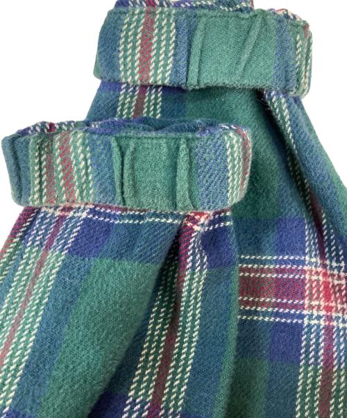 stussy（ステューシー）stussy (ステューシー) Hooded Plaid Poncho　フーデッドプレイドポンチョ グリーン サイズ:Mの古着・服飾アイテム