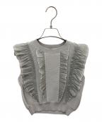 HER LIP TOハーリップトゥ）の古着「Airy Brush Knit Top」｜グレー