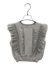HER LIP TO（ハーリップトゥ）の古着「Airy Brush Knit Top」｜グレー