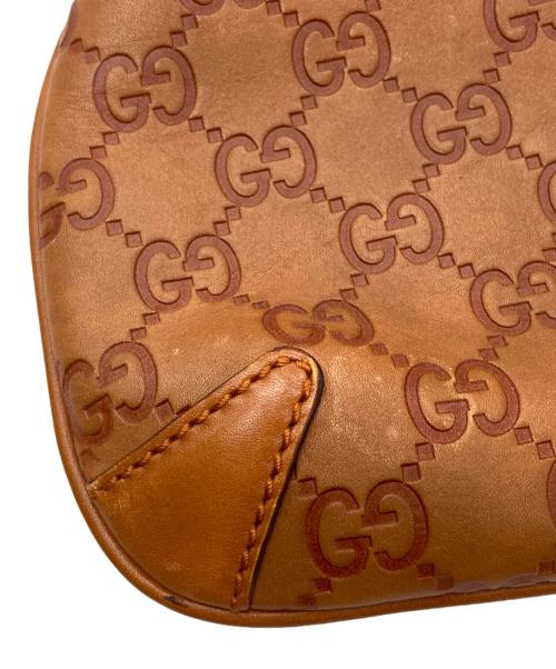 GUCCI（グッチ）GUCCI (グッチ) ホースビットレザーワンショルダーバッグ　GG グッチシマ　 ブラウンの古着・服飾アイテム