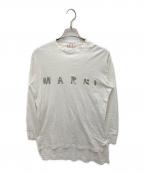 MARNIマルニ）の古着「プリントロングスリーブカットソー」｜ホワイト