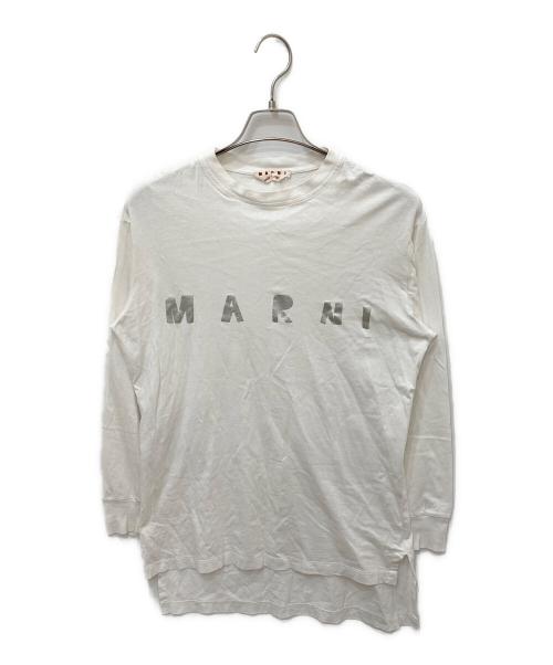 MARNI（マルニ）MARNI (マルニ) プリントロングスリーブカットソー ホワイト サイズ:36の古着・服飾アイテム