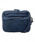 Porter Classicポータークラシック）の古着「NEWTON SASHIKO SHOULDER BAG　ニュートン刺し子ショルダーバッグ」｜ブルー