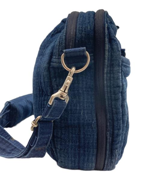Porter Classic（ポータークラシック）Porter Classic (ポータークラシック) NEWTON SASHIKO SHOULDER BAG　ニュートン刺し子ショルダーバッグ ブルーの古着・服飾アイテム