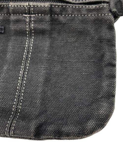 Porter Classic（ポータークラシック）Porter Classic (ポータークラシック) HARD LINEN SHOULDER BAG　ハードリネン ショルダーバッグ  ブラックの古着・服飾アイテム