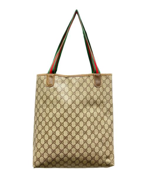 GUCCI（グッチ）GUCCI (グッチ) トートバッグ　GGスプリーム　OLD　 ブラウンの古着・服飾アイテム