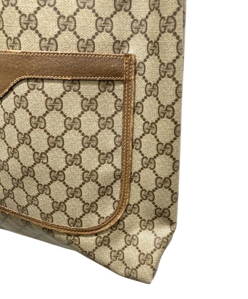 GUCCI（グッチ）GUCCI (グッチ) トートバッグ　GGスプリーム　OLD　 ブラウンの古着・服飾アイテム