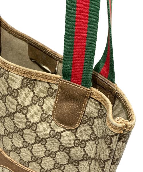 GUCCI（グッチ）GUCCI (グッチ) トートバッグ　GGスプリーム　OLD　 ブラウンの古着・服飾アイテム