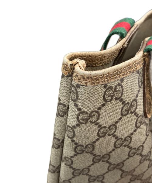 GUCCI（グッチ）GUCCI (グッチ) トートバッグ　GGスプリーム　OLD　 ブラウンの古着・服飾アイテム
