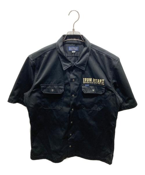 IRON HEART（アイアンハート）IRON HEART (アイアンハート) T/C WESTPOINT PRINT S/S WORK SHIRT ブラック サイズ:XXLの古着・服飾アイテム