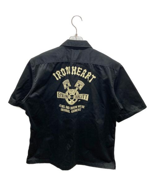 IRON HEART（アイアンハート）IRON HEART (アイアンハート) T/C WESTPOINT PRINT S/S WORK SHIRT ブラック サイズ:XXLの古着・服飾アイテム