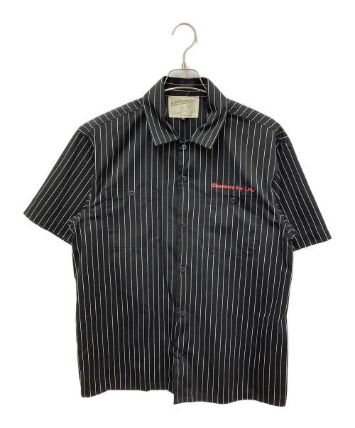 California Line（カリフォルニア ライン）CALIFORNIA LINE (カリフォルニア ライン) ストライプワークシャツ ブラック サイズ:XLの古着・服飾アイテム