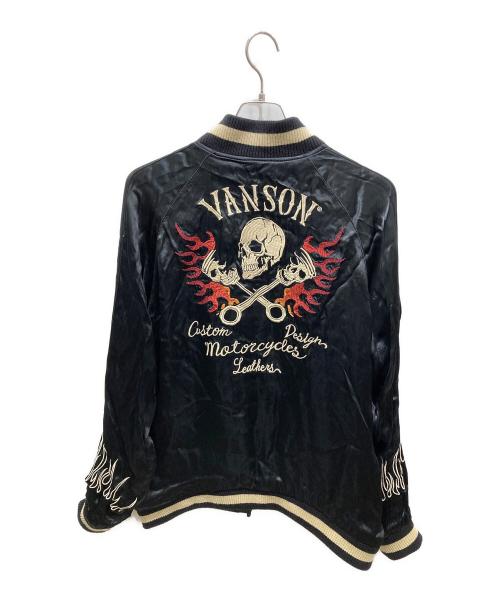 VANSON（バンソン）VANSON (バンソン) スカルリバーシブルスカジャン ブラック サイズ:XXLの古着・服飾アイテム