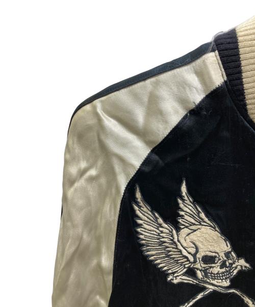 VANSON（バンソン）VANSON (バンソン) スカルリバーシブルスカジャン ブラック サイズ:XXLの古着・服飾アイテム