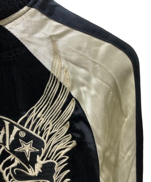 VANSON（バンソン）VANSON (バンソン) スカルリバーシブルスカジャン ブラック サイズ:XXLの古着・服飾アイテム