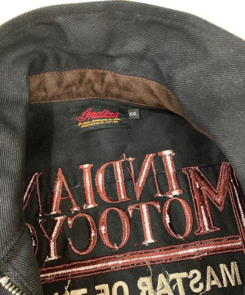 INDIAN MOTORCYCLE（インディアンモーターサイクル）INDIAN MOTORCYCLE (インディアンモーターサイクル) 刺繍ジャケット ブラック サイズ:XXLの古着・服飾アイテム