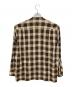 ISSEY MIYAKE MEN (イッセイミヤケメン) コットンリネンブロックチェックスタンドカラーシャツ ブラウン サイズ:3：18000円