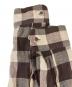 中古・古着 ISSEY MIYAKE MEN (イッセイミヤケメン) コットンリネンブロックチェックスタンドカラーシャツ ブラウン サイズ:3：18000円
