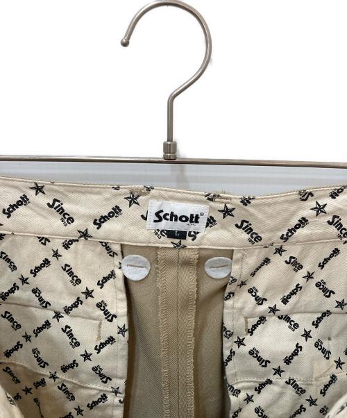Schott（ショット）Schott (ショット) 2タックワークパンツ ベージュ サイズ:Lの古着・服飾アイテム