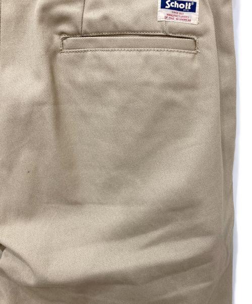 Schott（ショット）Schott (ショット) 2タックワークパンツ ベージュ サイズ:Lの古着・服飾アイテム