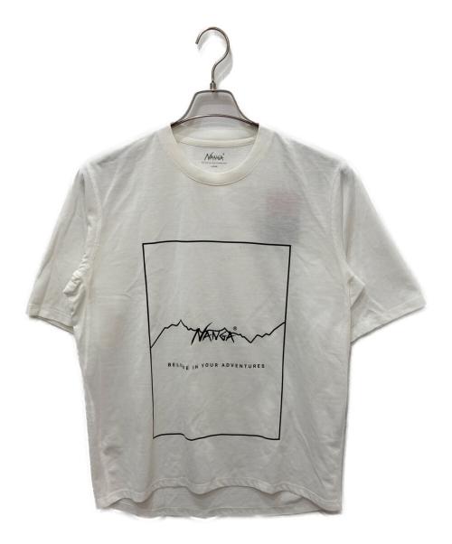 NANGA（ナンガ）NANGA (ナンガ) プリントTシャツ ホワイト サイズ:Lの古着・服飾アイテム