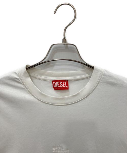 DIESEL（ディーゼル）DIESEL (ディーゼル) T-MUST-SLITS-N2 ホワイト サイズ:Ⅼの古着・服飾アイテム