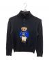POLO RALPH LAUREN（ポロ・ラルフローレン）の古着「ラムウールポロベアニット」｜ブラック