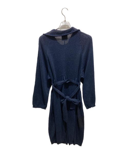 kota gushiken（コウタグシケン）Kota Gushiken (コウタグシケン) Knitted Washi Trench Coat ネイビー サイズ:記載無しの為実寸参照の古着・服飾アイテム