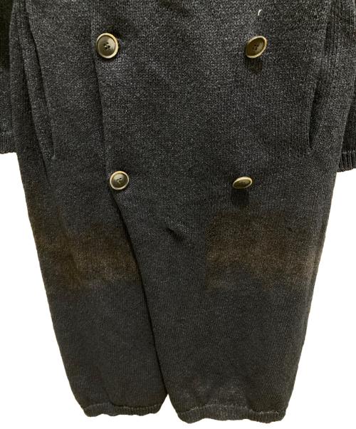 kota gushiken（コウタグシケン）Kota Gushiken (コウタグシケン) Knitted Washi Trench Coat ネイビー サイズ:記載無しの為実寸参照の古着・服飾アイテム